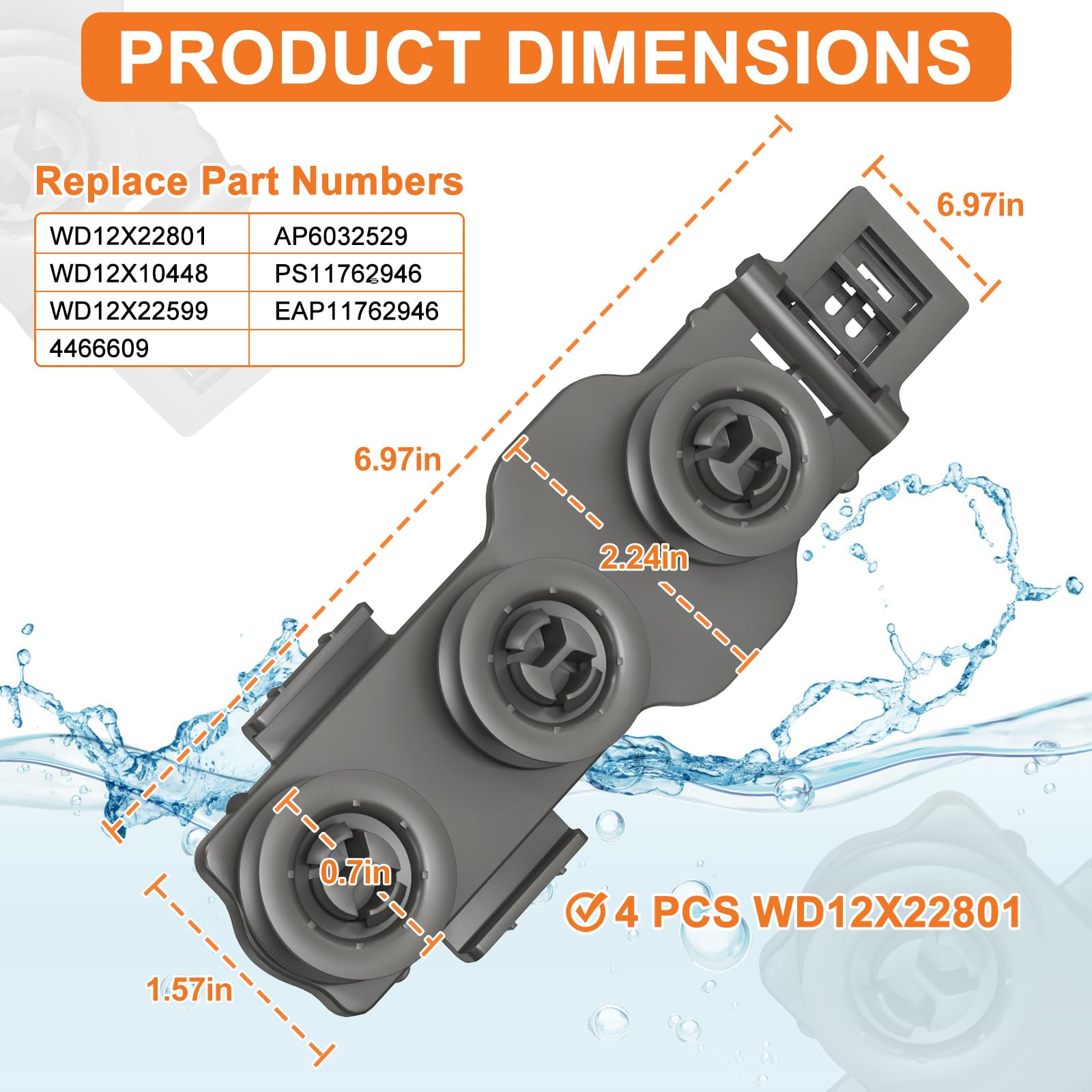 うにです。 Amazon.com: UPGRADED WD12X22801 Dishwasher Wheels Upper Rack